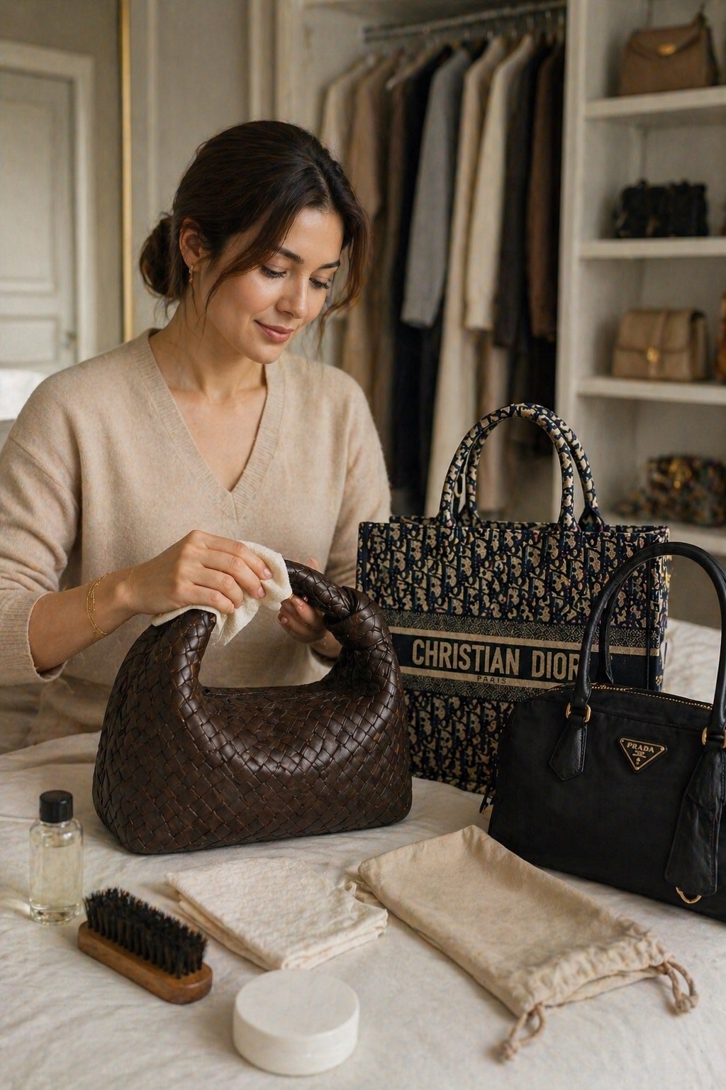 2026 Bag Care Guide: How to Keep Leather, Canvas, and Suede Looking Expensive outfit styling illustration